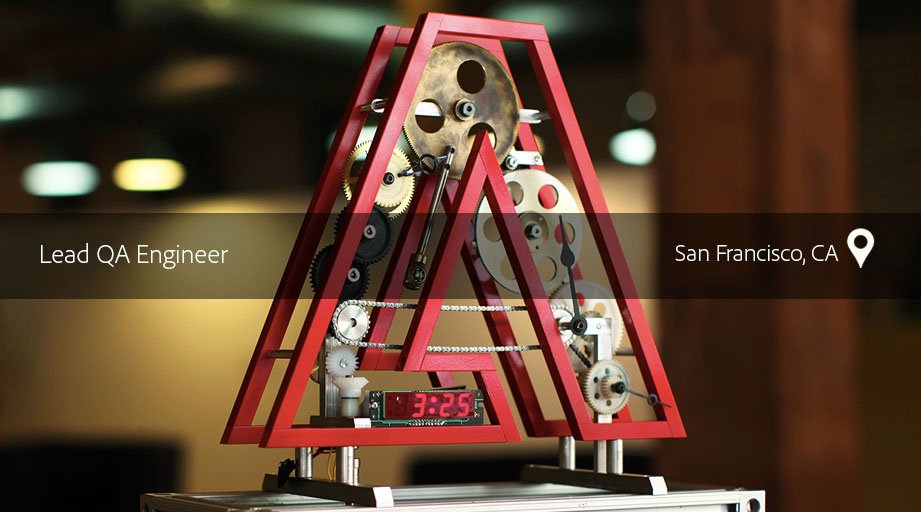 AdobeCareers's tweet photo. We're hiring for a Lead QA #Engineer in our #SF office. Are you up for the challenge? Apply now: https://t.co/LnoiD4mSKa https://t.co/lL5z8F6KCe