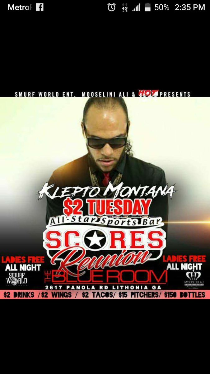 ATL1andOnly's tweet photo. Blue room tonight Klepto Montana. https://t.co/lrEzehMuDh