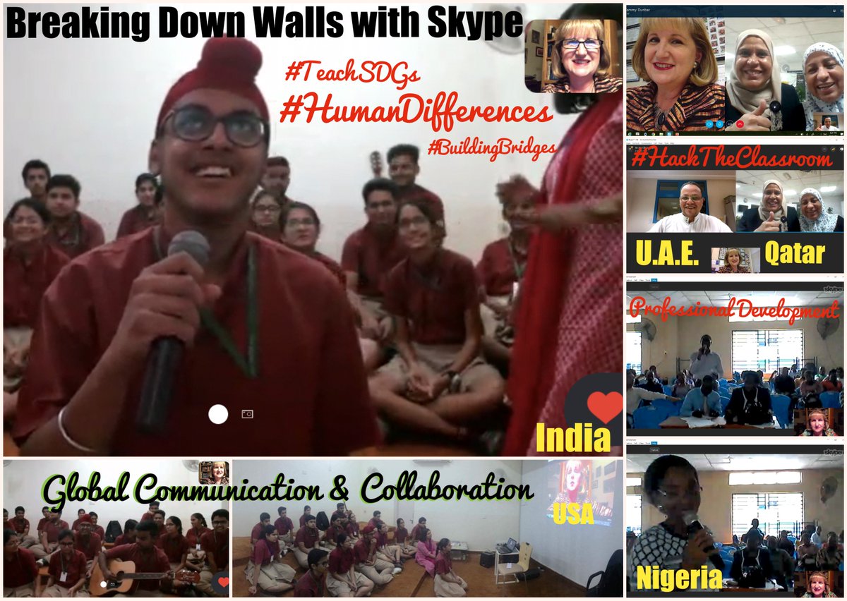 TammyDunbar's tweet photo. 3 Global @SkypeClassroom in 24hrs - building bridges of understanding! #TeachSDGs #HumanDifferences @MicrosoftEDU #MIEExpert #SkypeMT https://t.co/7fo7TZOj6V