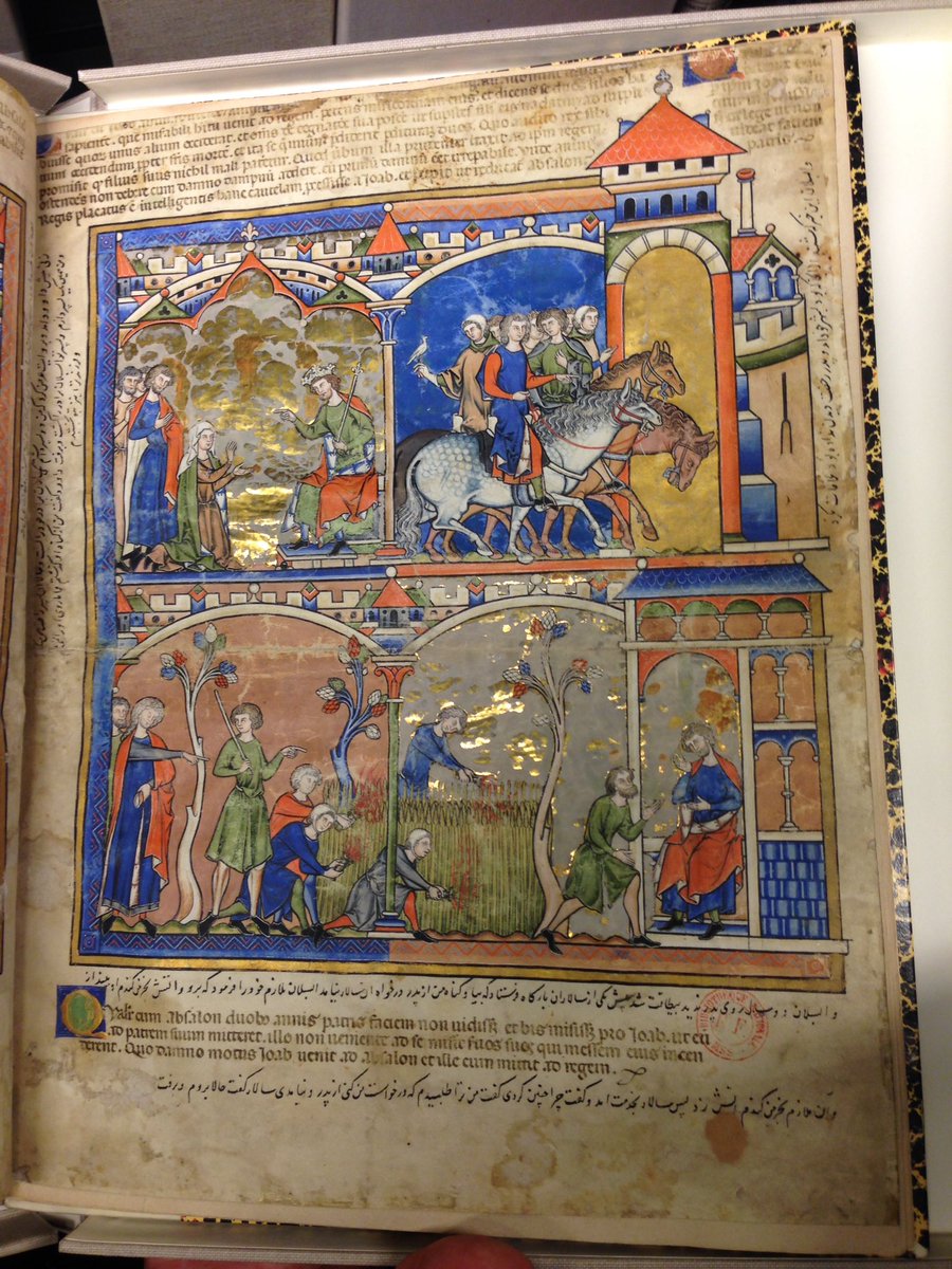 eligidius's tweet photo. Bible du XIIIe siècle, offert au shah de Perse en 1604, avec des légendes en persan @laBnF #manuscrits https://t.co/u1zD5Hbe0J