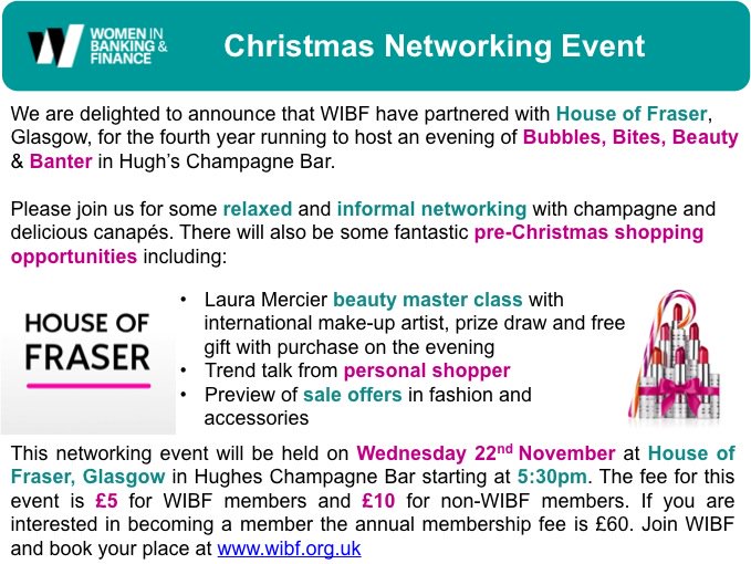 dicksonmaria2's tweet photo. WIBF Event - GLASGOW - Christmas Networking Event - 22nd November, 5:30pm @WIBFtweets https://t.co/PWvhJ7LhFr