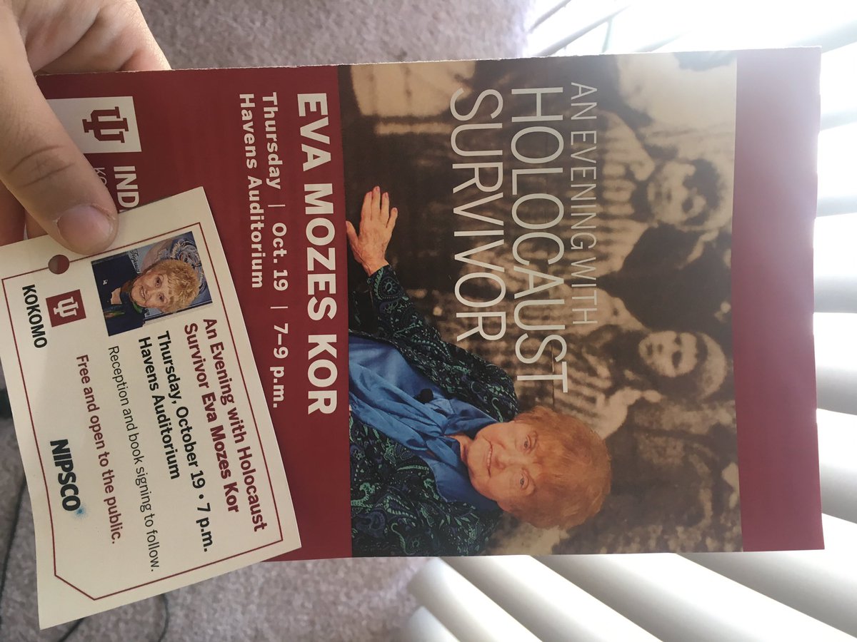 white_rose154's tweet photo. Got the opportunity to hear @EvaMozesKor speak last Thursday at IUK & meet her briefly afterwards 😊 #c255 https://t.co/HBjYZ6AxK7
