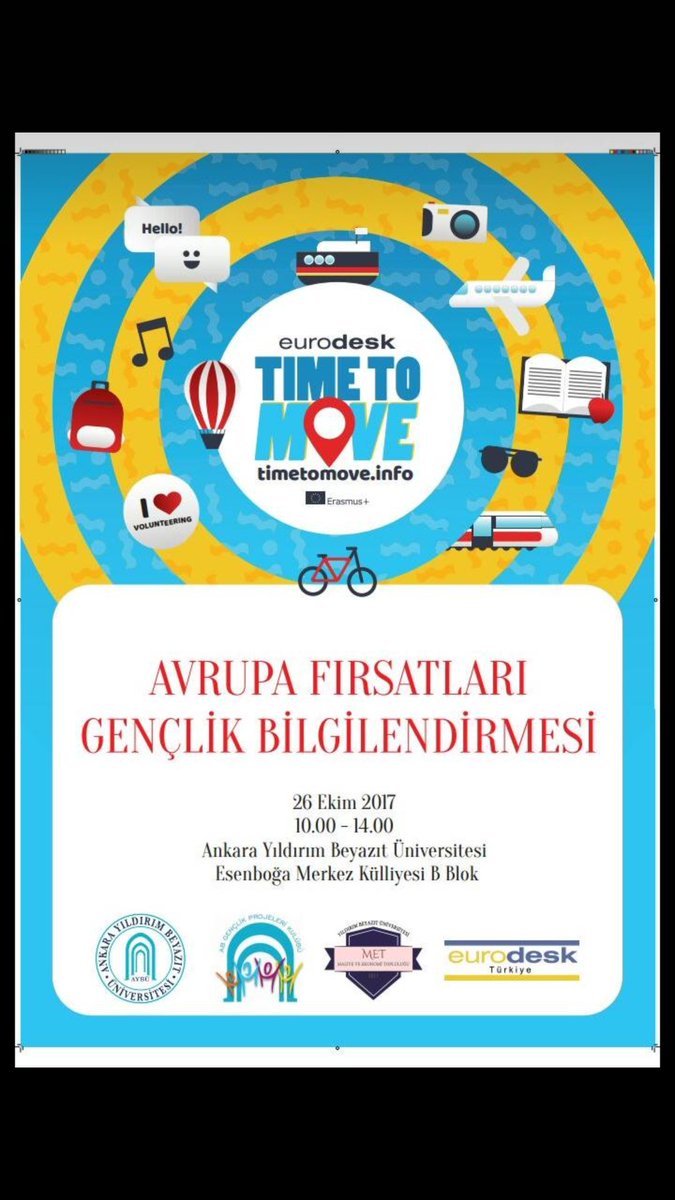 Hem bilgilenmek hem eğlenmek isterseniz sizi de bekliyoruz! #timetomove #eurodesk #nationalagency