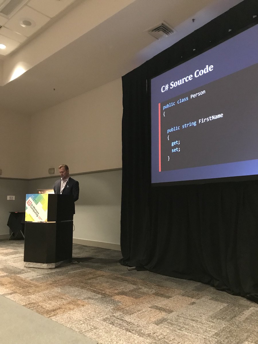 StarcounterDB's tweet photo. Starcounter on the @imcsummit stage. Roger is talking about millions of ACID TPS from a single server. https://t.co/OS0X3iiKJm