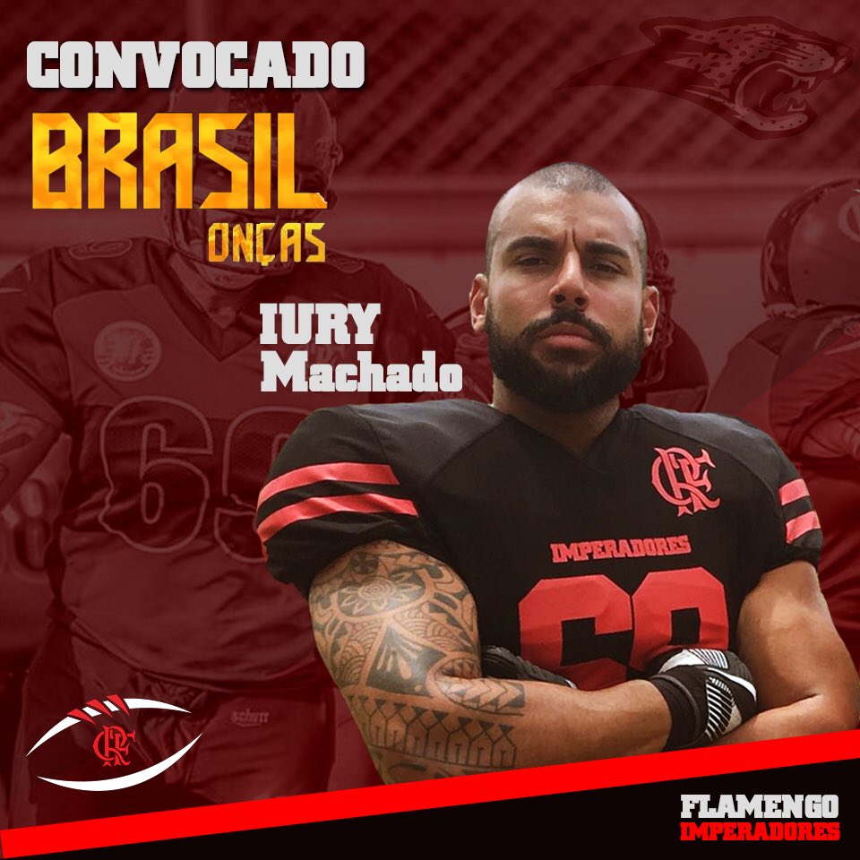 flamengofa's tweet photo. É com muito orgulho que anunciamos 2 dos nossos  atletas representando o time na convocação do Brasil Onças.
OL Iury #69 e DE Jow #90 https://t.co/KfVOiftC8c
