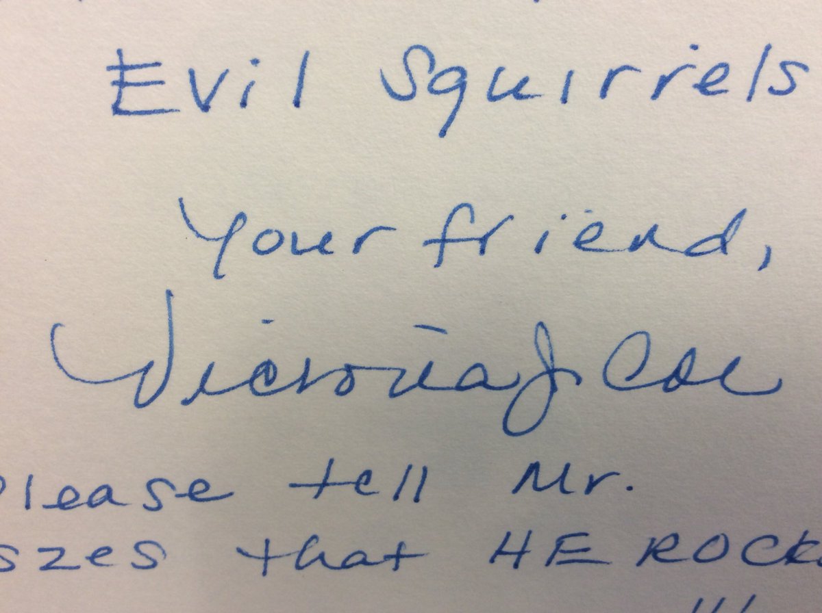 MattEszes's tweet image. Mail from @victoriajcoe!!! Wowee!! We feel famous!😁 #Thankful @GPTrombly #GRAFENWAY #GRA17 #watchoutforevilsquirrels #wehaveherautograph