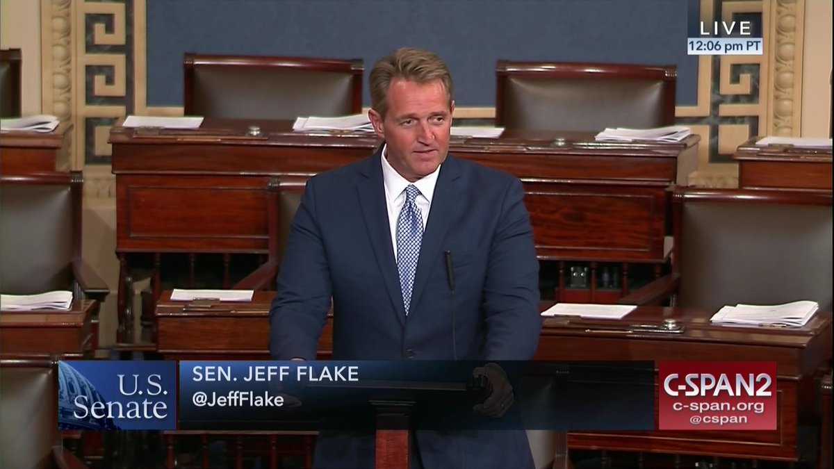 Cspan On Twitter Sen Jeffflake Remarks On Senate Floor Live
