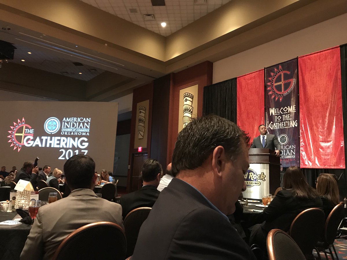 Having a great time at the American Indian Chamber of Commerce event at the Hard Rock!@AICCOklahoma <a href="/HardRock/">Hard Rock Cafe</a>