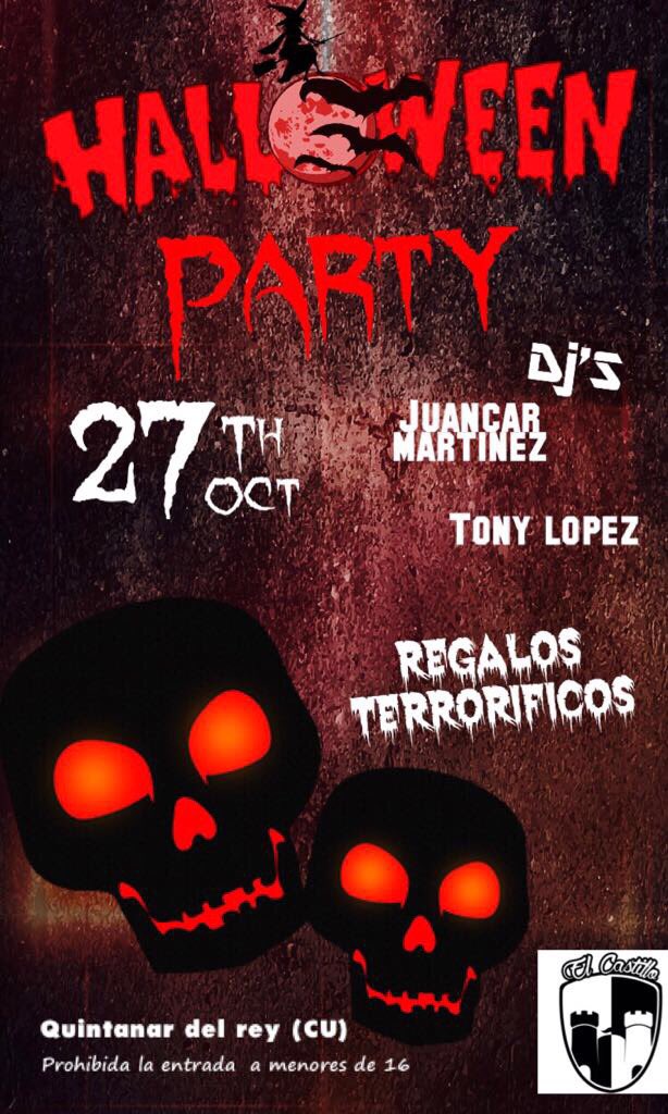 💣YA ESTÁ AQUÍ HALLOWEEN PARTY!Para entrar en sorteo RT👻No olvides venir disfrazado, chupito y muchísimos 🎁 para los atrevidos. Os esperamos💪