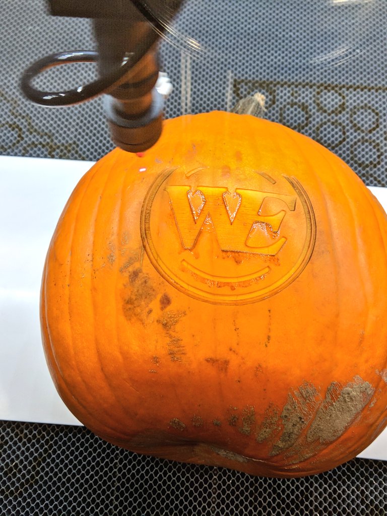 A great day to play with lasers and pumpkins!