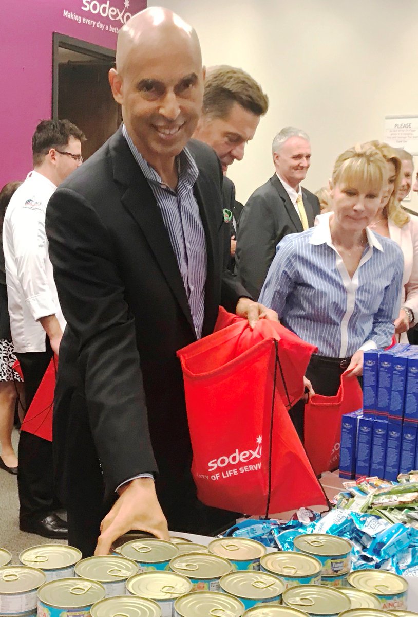 sodexoUSA's tweet photo. We had a great time this morning as our leaders and employees helped pack over 280 backpacks for @MannaFoodCenter Smart Sacks program https://t.co/KfW4LbQnU4