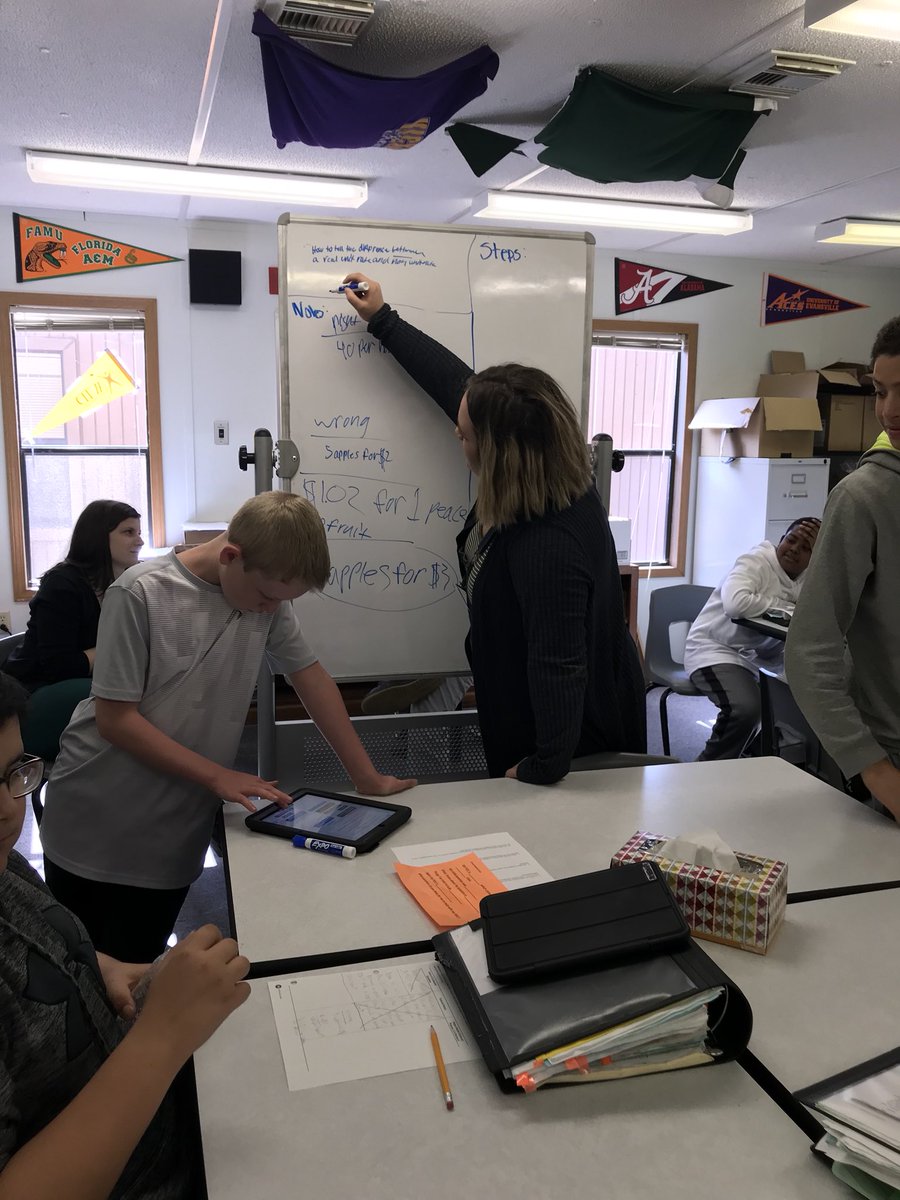 MrsElliottMath's tweet photo. 4 complete tutorial groups in AVID 7. Tackling common misconceptions from math class.  #smsrocks #cpsavid https://t.co/o1chuz1Xnz
