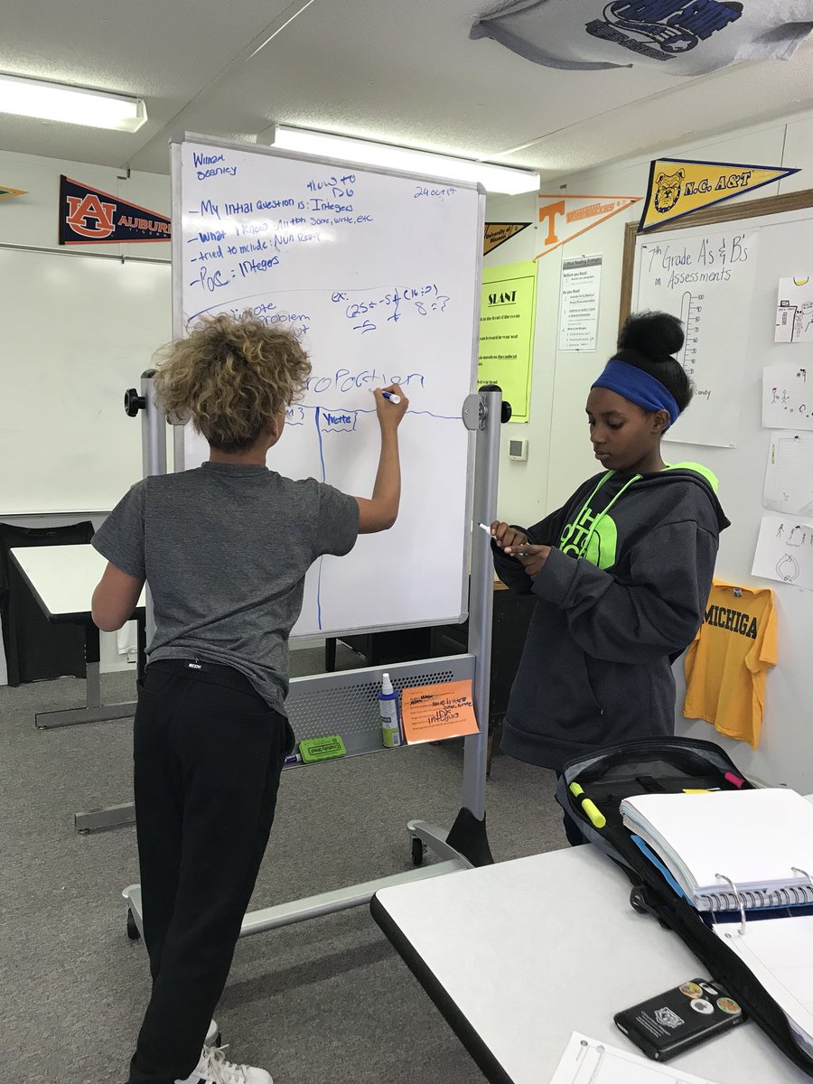 MrsElliottMath's tweet photo. 4 complete tutorial groups in AVID 7. Tackling common misconceptions from math class.  #smsrocks #cpsavid https://t.co/o1chuz1Xnz