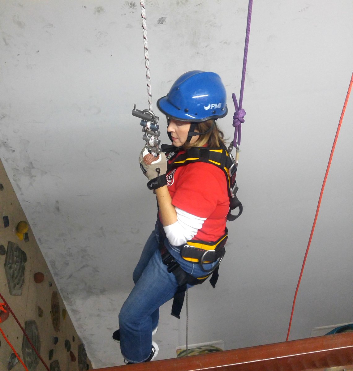 Meet Nancy Berry!  PMI's newest Customer Service Rep tries out various PMI ropes and gear to learn the finer points of PMI products.