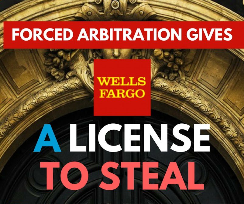 CLICCoalition's tweet photo. .@WellsFargo pledged to fix things, but still uses #RipoffClause to cheat consumers. New @CFPB rule says no more! https://t.co/Cphb1BOgy4 https://t.co/8aSrdmLBx9