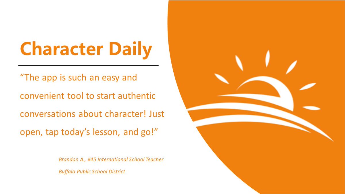 CITRS_INC's tweet photo. This CharacterDaily testimonial comes to us from the Buffalo Public School District. #CITRS #CharacterDaily https://t.co/xcb1sMVjKm
