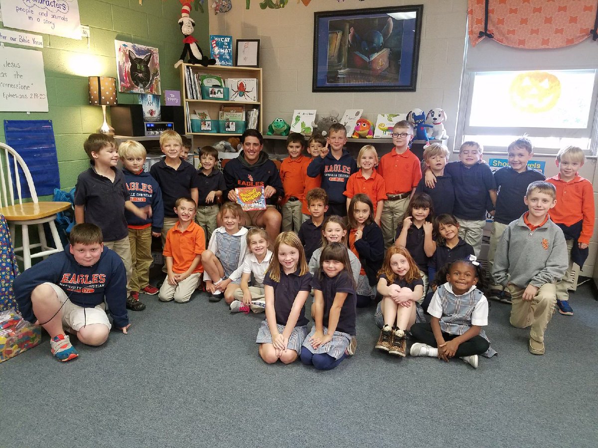 Today’s mystery reader in kindergarten and 1st was student body president Will Irwin. Will has been at NCS since kindergarten and even had Mrs. Ford when he was a little eagle!