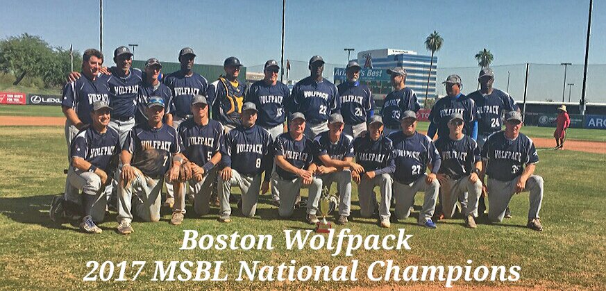 BostonWolfpack's tweet photo. @BostonWolfpack win @MSBL_National World Series, 3-2.  Same score as #WMG2017 Gold Medal game win. #adultbaseball @BaseballNZ #grateful https://t.co/XBG5z0onCn