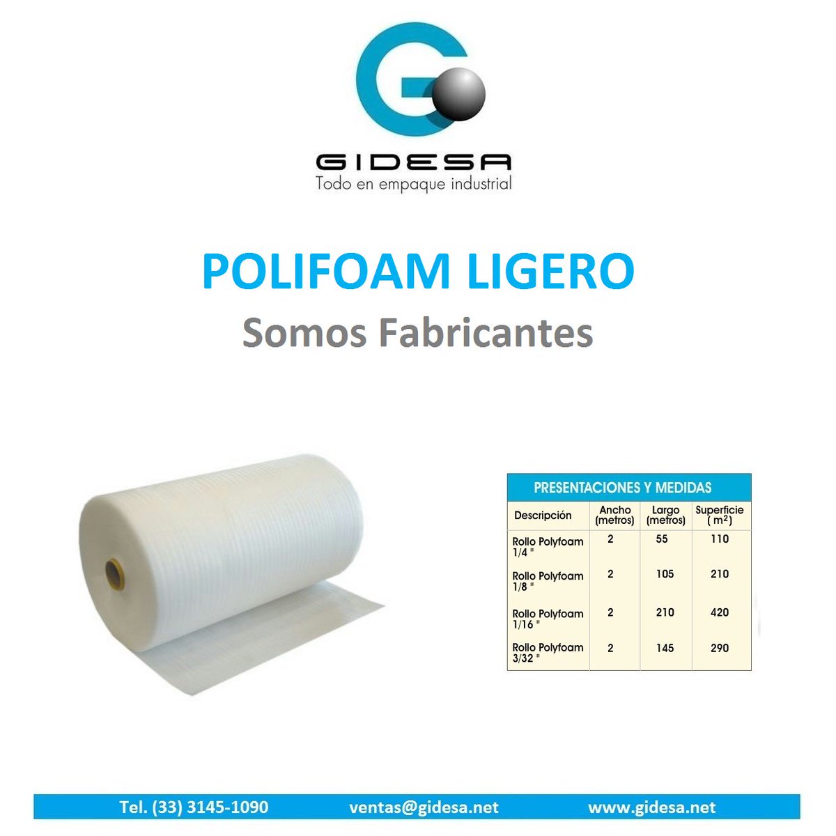 GIDESAGDL's tweet photo. POLIFOAM NATURAL Y ANTIESTATICO.
¿Volumen grande o cotizaciones especiales?¡Llámanos!
#Gidesa #Empaque #SomosFabricantes #Polifoam https://t.co/47jpBfStNc