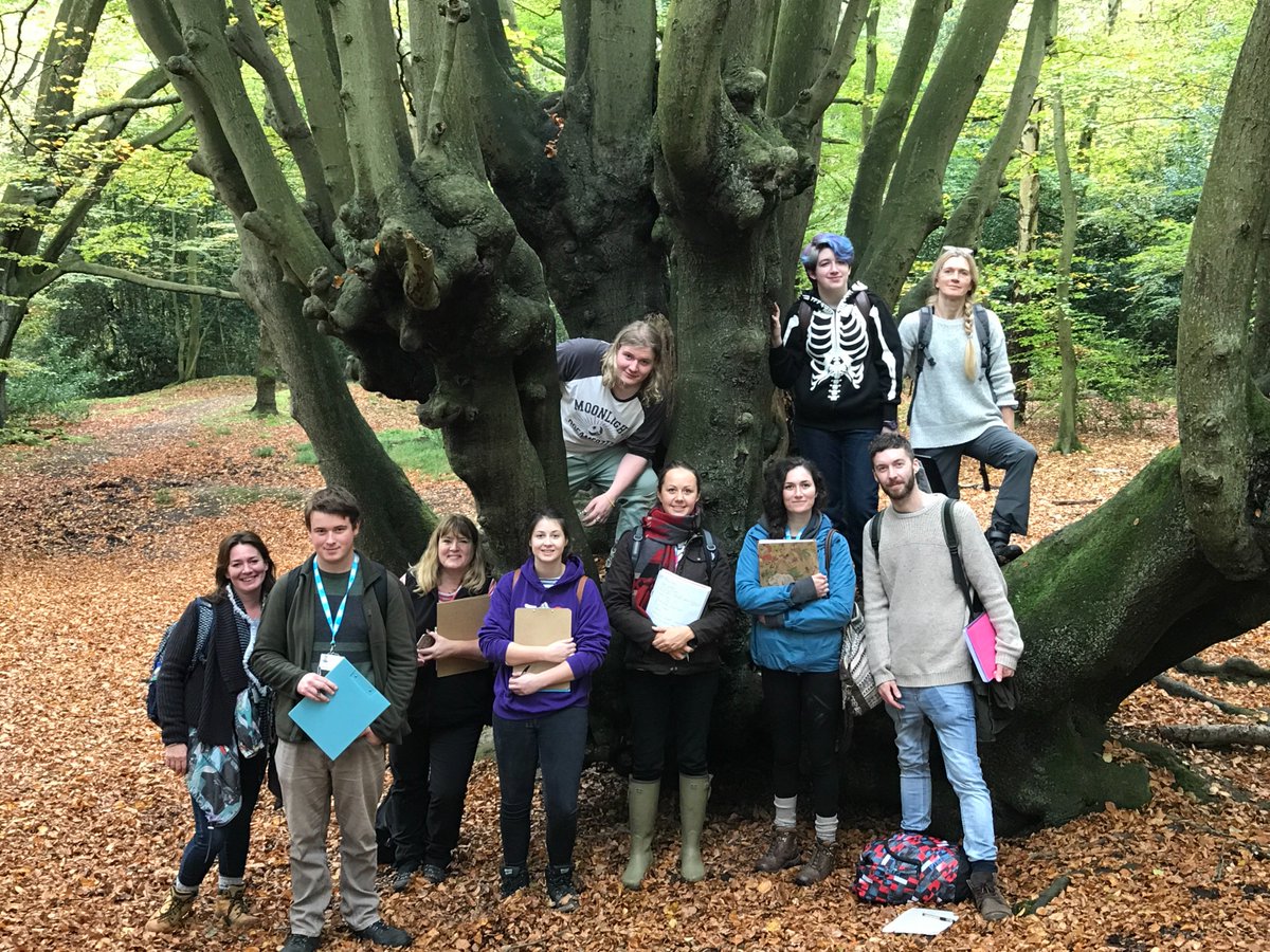 #CountrysideManagement students visited <a href="/CoLEppingForest/">Epping Forest</a> today to view the copard #trees #woodlands