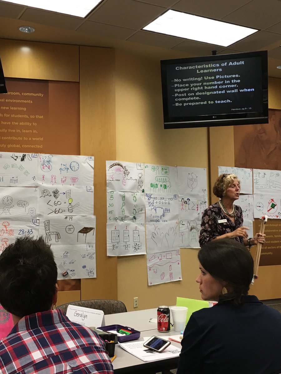camitchell5's tweet photo. Characteristics of adult learners...in pictures! #pisdlearns https://t.co/c1H0emWVAa