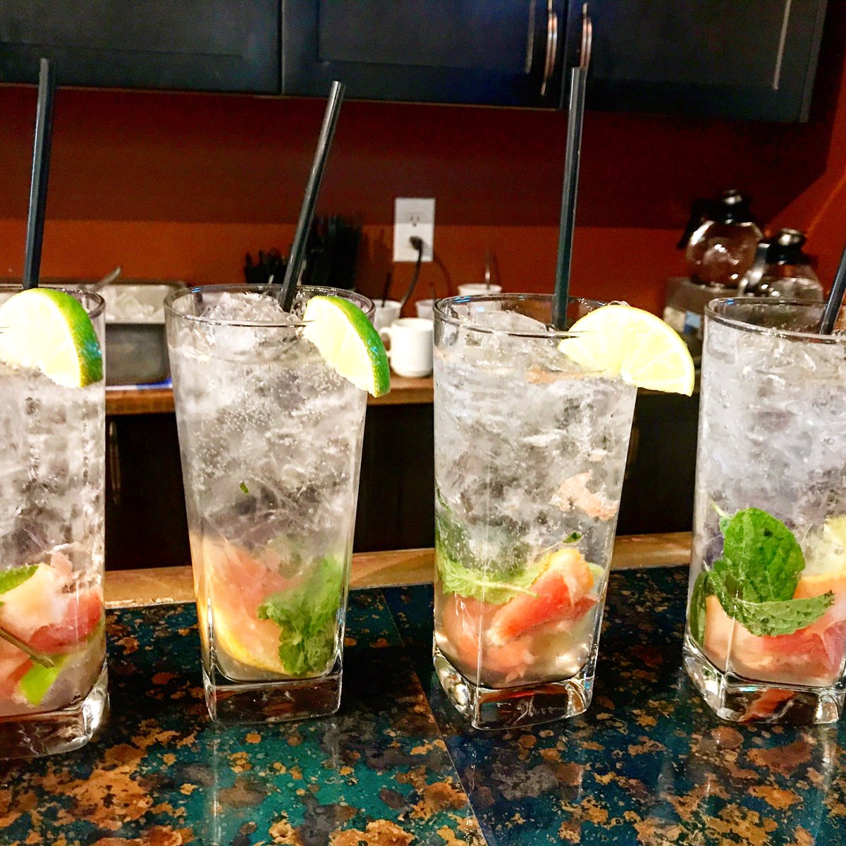 DrinkWolfhead's tweet photo. Craving Mojitos? Stop by Wolfhead Distillery and try our Grapefruit Vodka Mojito! #drinkwolfhead #grapefruitvodka #wolfheadvodka https://t.co/SEQYPBMubn