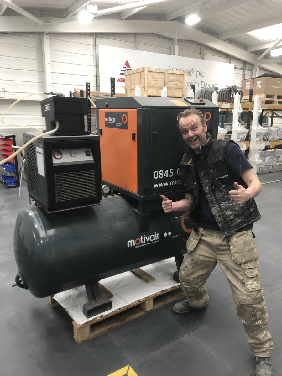 CrookesJoinery's tweet photo. New screw compressor to feed the bigger workshop and spray booth @TeknosIndustry @Accoya https://t.co/3BraOTFmya