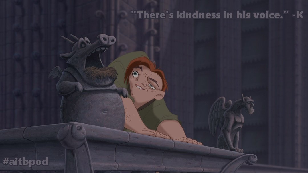 AitBPod's tweet photo. Episode 59 is nice! #animation #PodernFamily #disney #disneyrenaissance #quasimodo #hunchback #notredame #kindness #aitbpod https://t.co/6DC4aE18XY