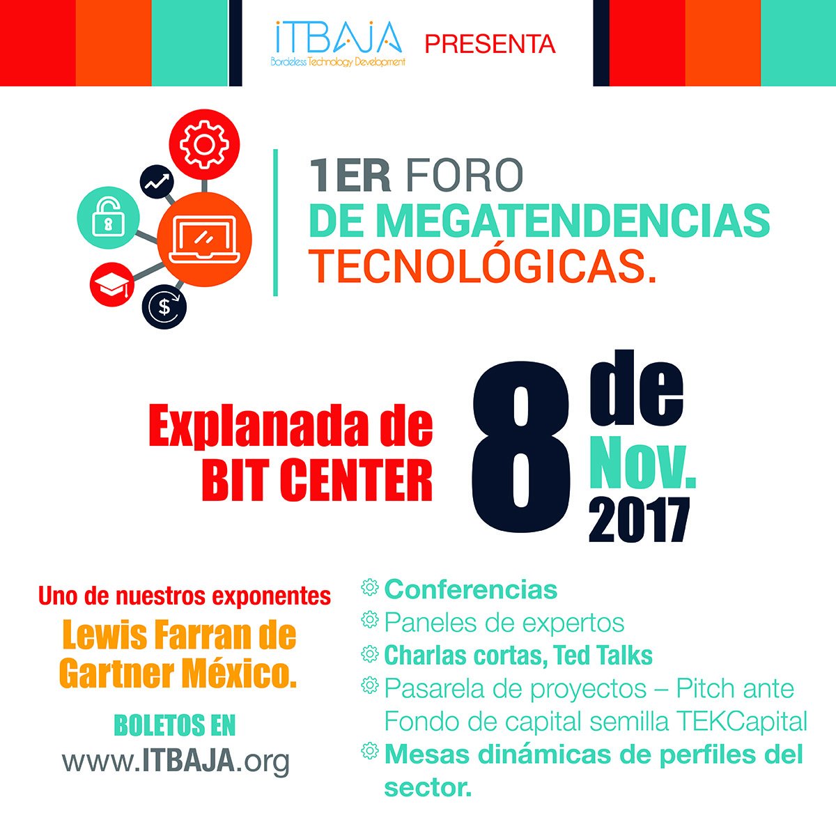 itbaja's tweet photo. Conoce y aprende lo nuevo en vanguardia tecnológica en 
1er Foro De Megatendencias Tecnológicas
Adquiere tu boleto 
https://t.co/QAMW6RRE2X https://t.co/uFyFTlkPdb