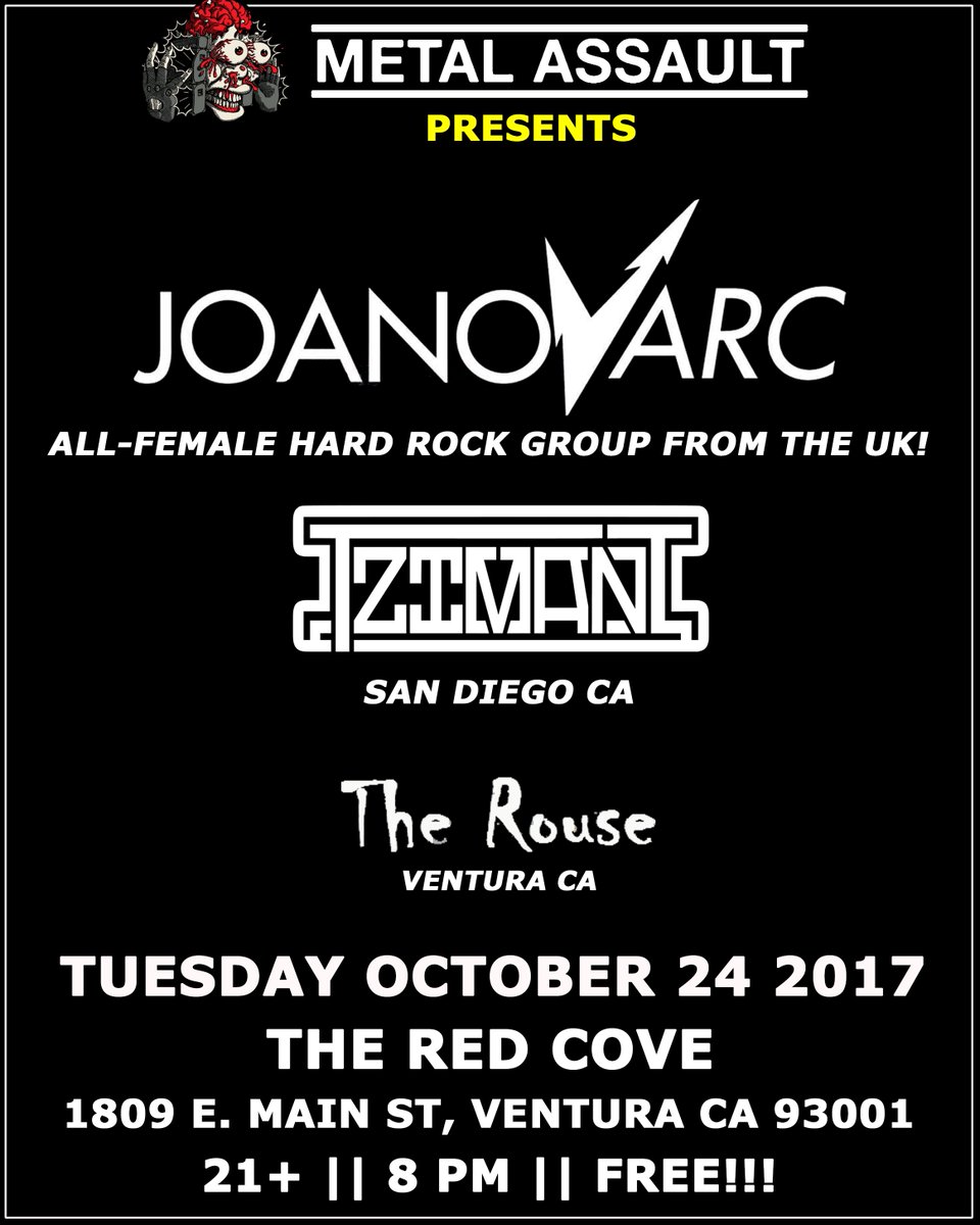 metalassaultLA's tweet photo. Tomorrow is the big party but the pre-party is tonight in #Ventura! VTA peeps, come on out &amp; support this FREE show at #TheRedCove tonight!! https://t.co/V9vbSgSm64