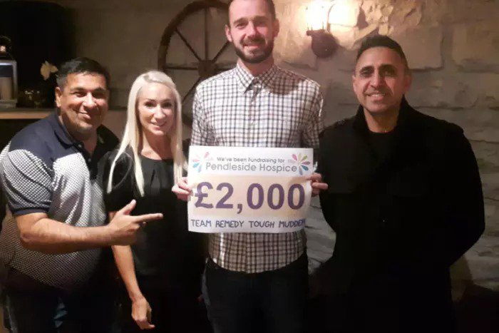 BurnleyExpress's tweet photo. Remedy Gin Bar's 'Tough Mudders' raise £2,000 for @pendlesidehosp 

➡️  https://t.co/wNgXfsxn82 https://t.co/L1Whp8jooR