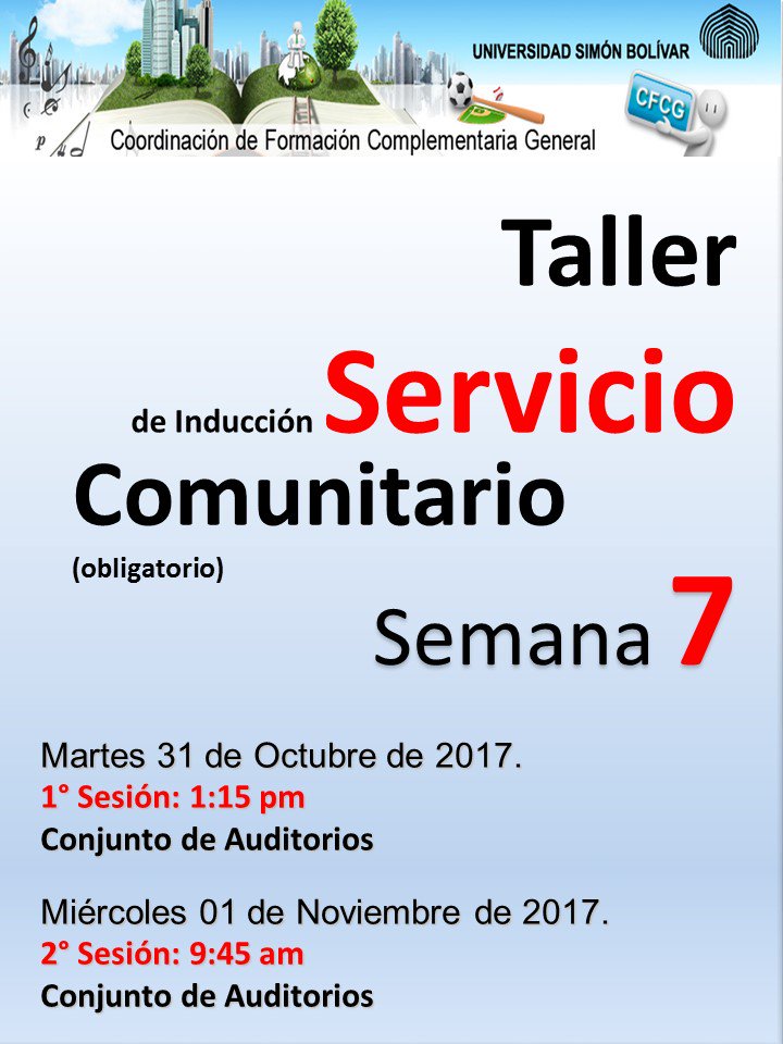 usbcomunitario's tweet photo. Taller de Inducción Servicio Comunitario https://t.co/kVbcIPaq1P