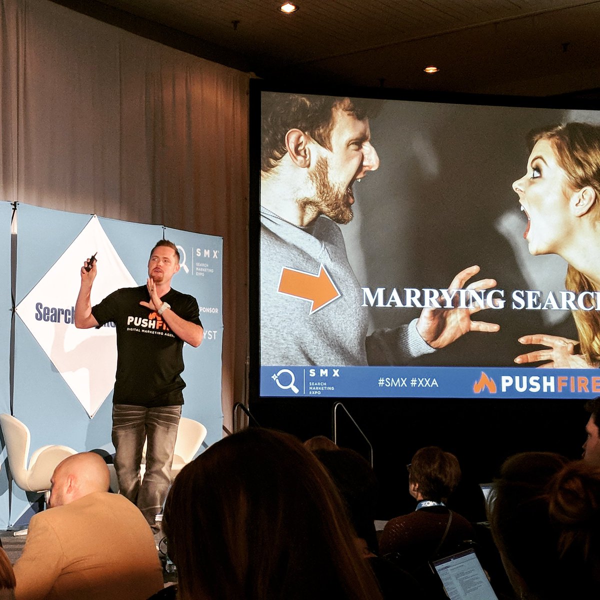 si1very's tweet image. The @theseandolan speaking on Online Advertising and Social Media at #SMX East today. #socialmedia #sem #ppc