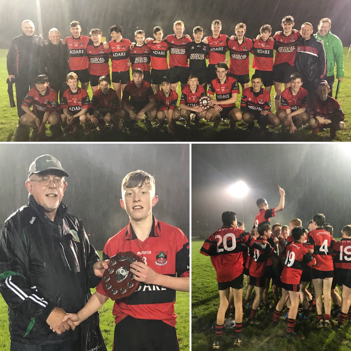 The winning feeling continues....
U15 Hurling County Champions
Adare 1-06 Garryspillane 0-05
Great bunch of players &amp; mentors 👏🎉