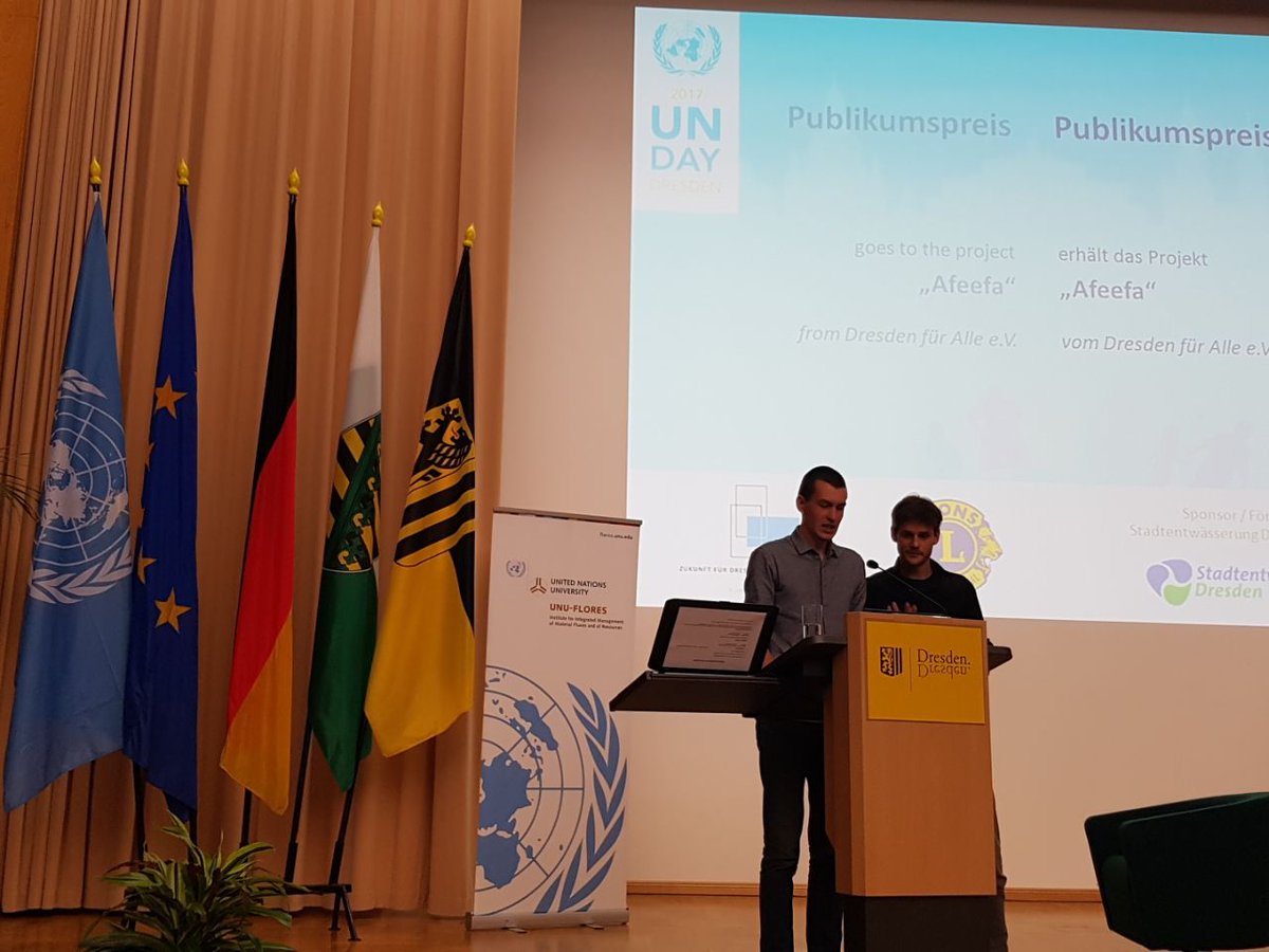 UNUNexus's tweet photo. At #UNDayDresden local initiatives on sustainability are recognised. Congratulations to all winners - keep up the great work! 🙌 #UNDay https://t.co/mKlgu1QoY7
