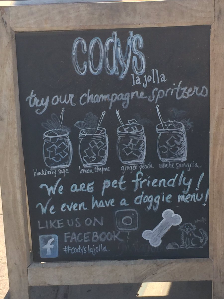 kathymac5's tweet image. @SamanthaWoods98 @k8thegr8__ if you ever get to San Diego ck out @Cody's in LaJolla #bringyourpups
