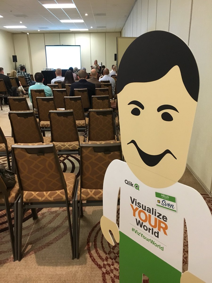 NicMurdock's tweet photo. #qliksven dropped by to learn how to build a busuiness case for BI in healthcare.  #vizyourworld @QlikHealthcare session about to begin! https://t.co/51IyHuga3n