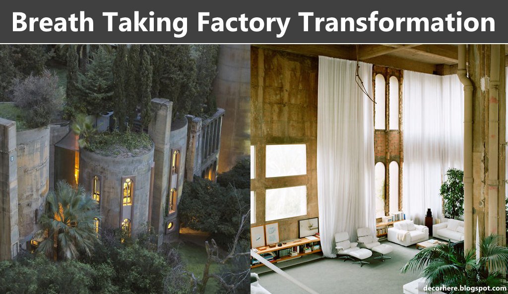 Old Cement Factory Into a Breath Taking Home  - decorhere.blogspot.com/2017/10/interi… #interiordesign