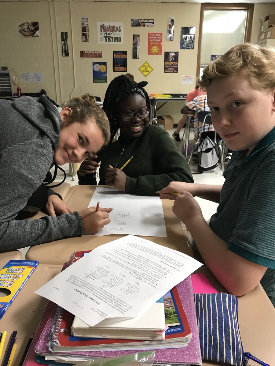 StacyLencz's tweet photo. Team work at its finest! So proud of this group today 👊💥@tomkaz10 @KilbourneMiddle #itsworthit #modelwithmathematics #reasonabstractly https://t.co/cAqQ7GrHet