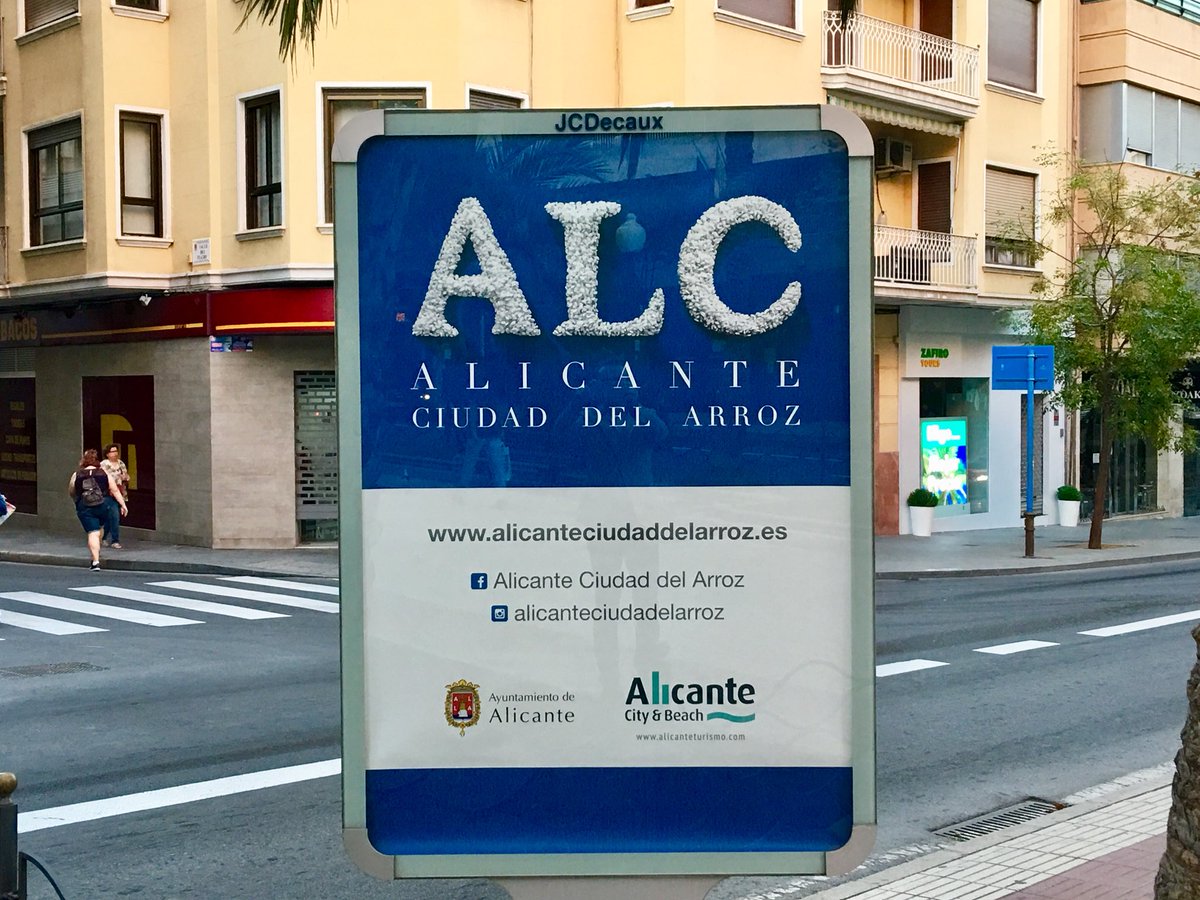 Una gran alegría ver Alicante Ciudad del Arroz en más de 50 Mupis de las principales avenidas hasta el 31-12-2017 El esfuerzo merece la pena