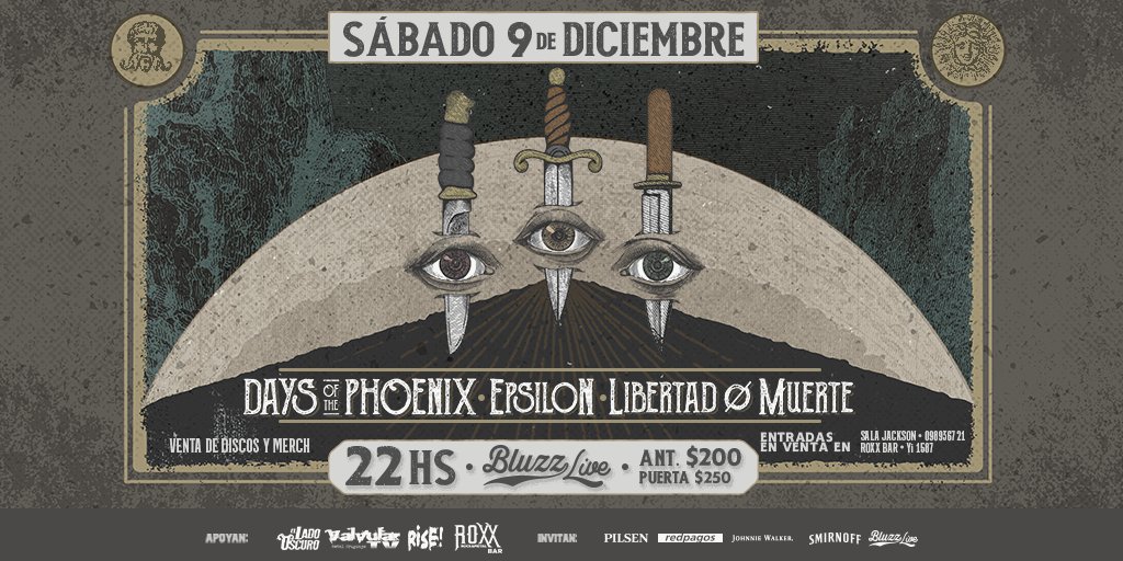 DOTPuy's tweet photo. Felices de anunciar esta fecha junto a grandes amigos! Los esperamos!
9/12 - 22hs @ Bluzz Live - Ant. $200
@DOTPuy + @LOMUruguay + #Epsilon https://t.co/GMNQaK62zw