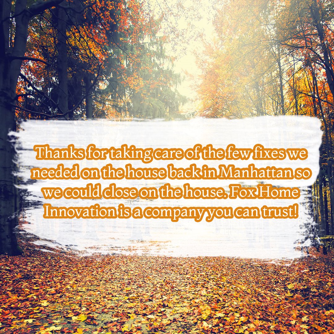 FoxHomeLLC's tweet photo. Happy fall Tuesday! Whether it be check list items in your home, or a bigger project you want to tackle.  We're the company you can trust! https://t.co/j6k7mNK96b