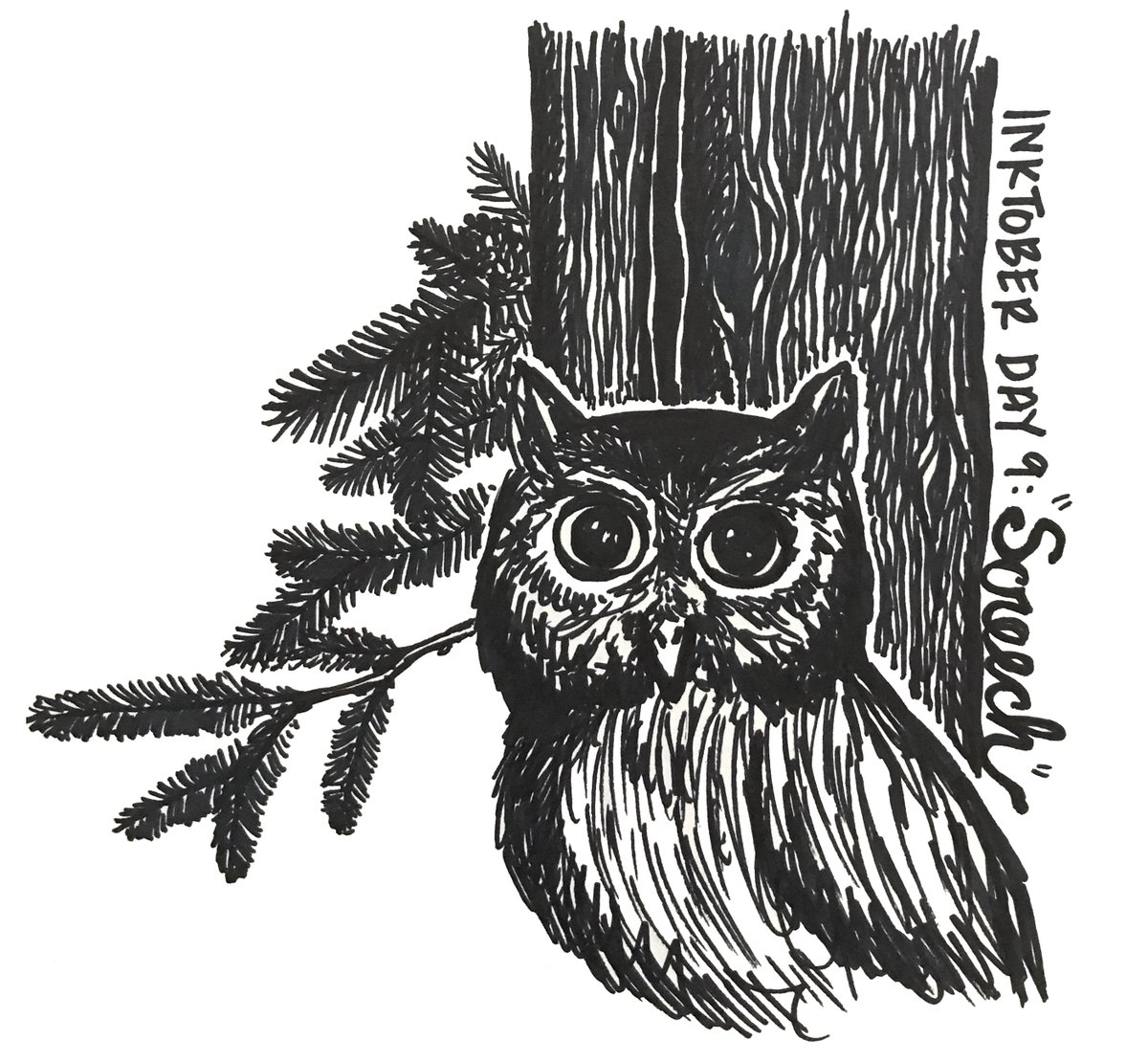 #Inktober Day 9: "screech"