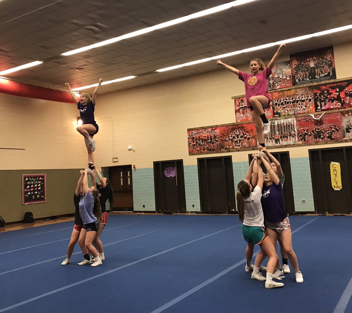 CPHSGophers's tweet photo. Hard work pays off, ladies!#notonafieldoracourtbutitsstillasport#fixyourponytailandtryagain #nofearallcheer @CPcheerleading https://t.co/1rdc54AUVw