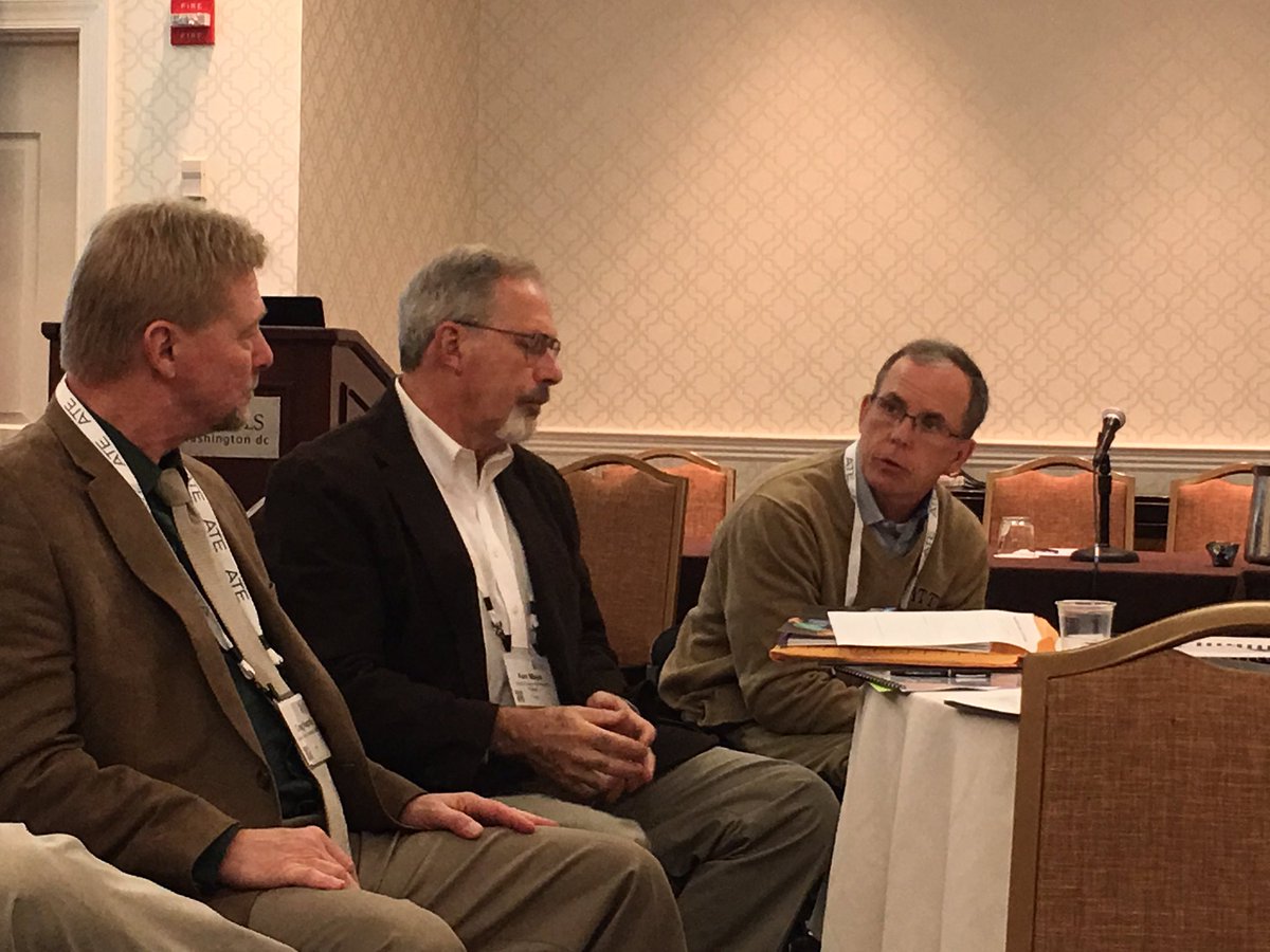 Comm_College's tweet photo. Rory Cooper of U of Pittsburg, right, shares strategies to make labs accessible & #STEM welcoming to underserved populations. #2017ATEPI https://t.co/qgY1hwZ5pt
