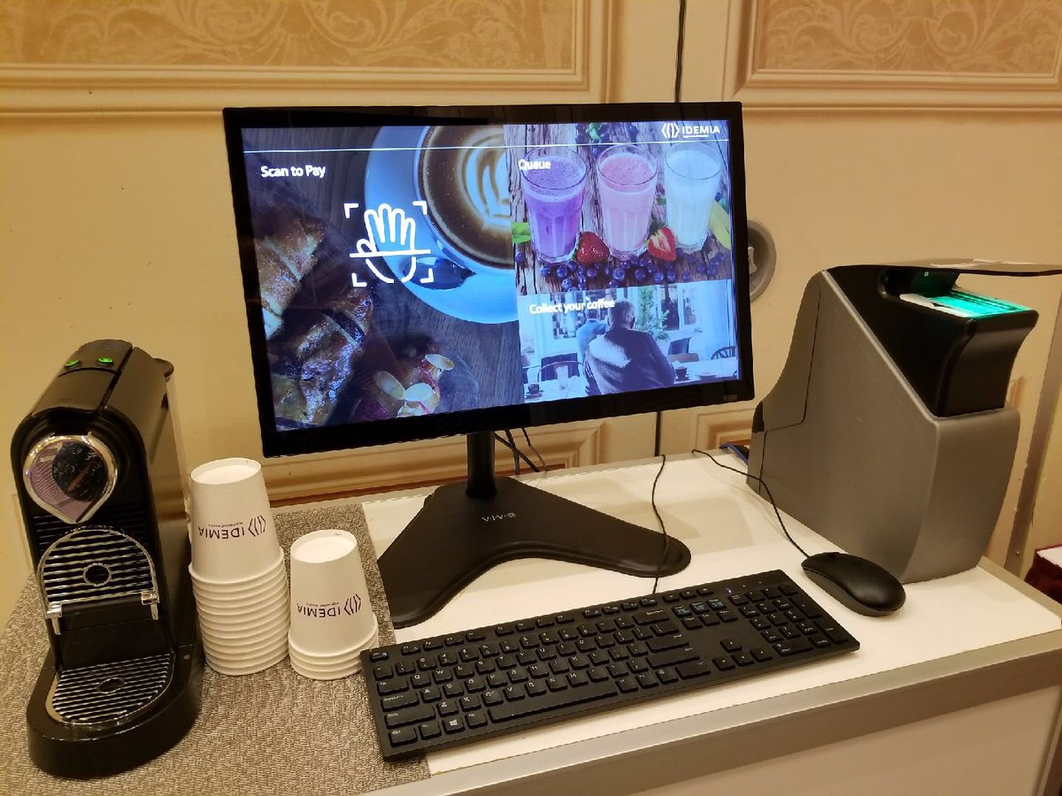 See MorphoWAVE in action and have a coffee on us in MR 2505 at #money2020. ☕️ <a href="/money2020/">Money20/20</a> #IDEMIA