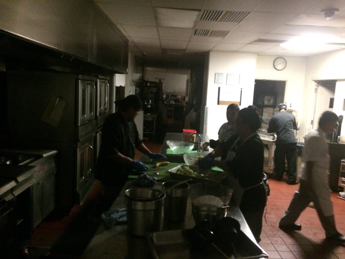 ChefCraigMaui's tweet photo. KBC Cooks even with no power.  Complimentary Cowboy coffee &amp; all the fruit in the building.  The true meaning of yes https://t.co/oBYgA95J6w