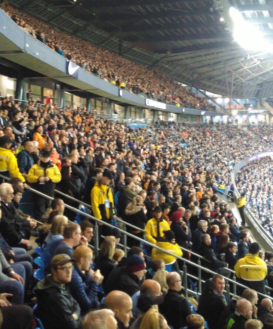 6,100 Wolves fans at Man City tonight 
#WOLVES