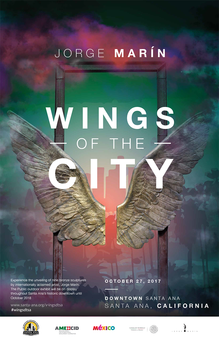 CityofSantaAna's tweet photo. The Wings of the City exhibit will be unveiled this Friday 10/27 and will be on display through Oct. 2018 #WINGSDTSA https://t.co/5OM6THovsf https://t.co/6gj20uA6qZ