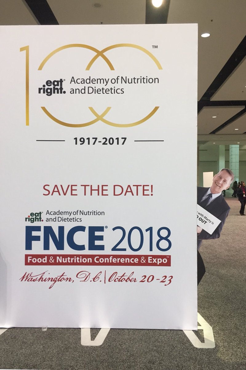 SEvanchak's tweet photo. Flat Marty @MartyRDN reminds you to Save the Date for #FNCE 2018 in Washington, DC! https://t.co/cDgtl3Pu11